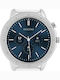 Oozoo Q00310 45mm Smartwatch με Παλμογράφο (Ασημί)