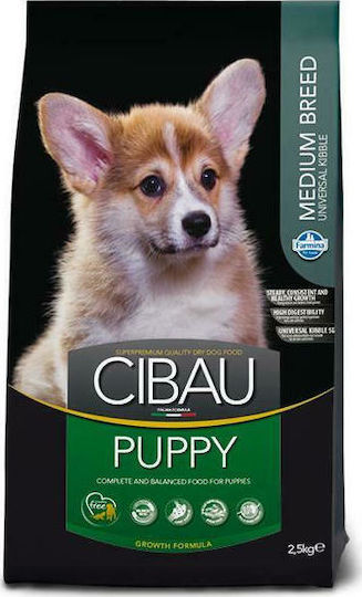 Farmina Cibau Puppy Medium 14kg Dry Food for Medium Breed Puppies with Corn, Chicken and Rice