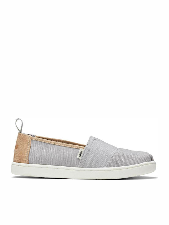 Kids Espradrilles Slip-On Gray Alpargata Woven Youth