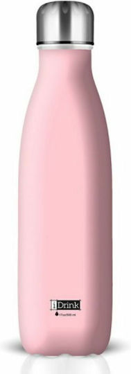 I-Total iDrink Metallics Μπουκάλι Θερμός Ανοξείδωτο BPA Free 500ml Ροζ