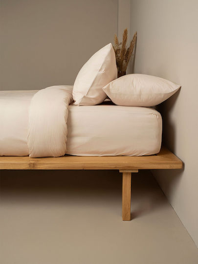 Sunshine Cotton Feelings 151 Σετ Σεντόνια Υπέρδιπλα με Λάστιχο 170x205+30εκ. 109 Sand (4τμχ)