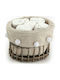 Nef-Nef Homeware Please 30x30cm Cream Basket With Washcloths 1121 Cream Weight 450gsm
