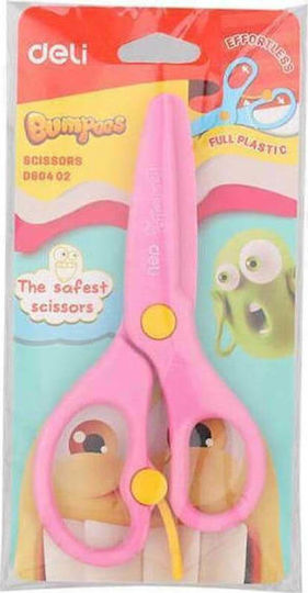 Deli Children's Scissors for Crafts 13cm with Plastic Blade Pink 1pcs