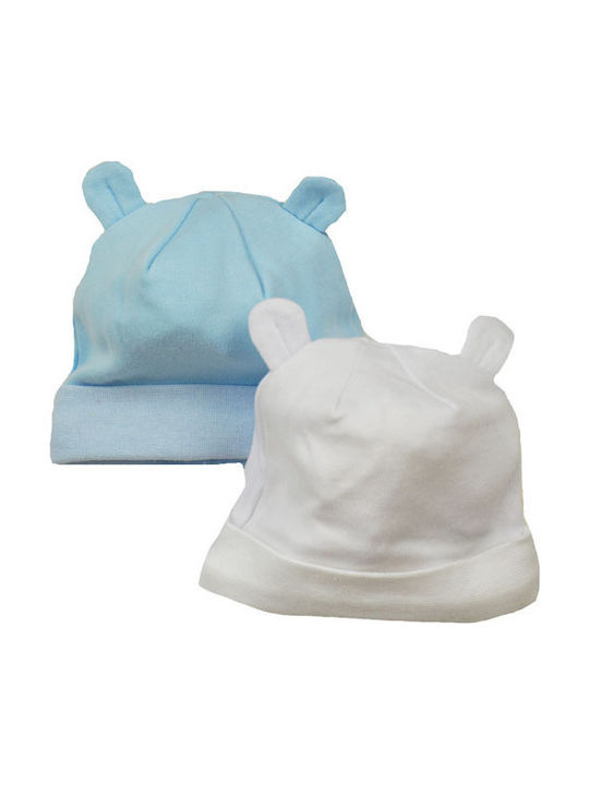 Energiers Kids Beanies Set Fabric Blue for Newborn 2pcs