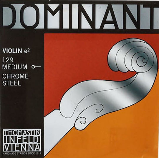 Thomastik Μονή Stainless Steel Χορδή για Βιολί 4/4 Dominant Violin String Medium Tension 4/4 E (Mi)
