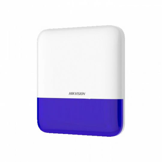 Hikvision DS-PS1-E-WE Wireless Outdoor Battery Alarm Siren 110dB with Blue Light 19x20cm