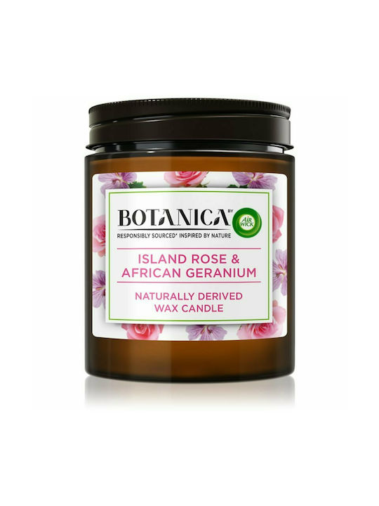 Airwick Αρωματικό Κερί Botanica σε Βάζο με Άρωμα Τριαντάφυλλο Και Αφρικανικό Γεράνι 205gr