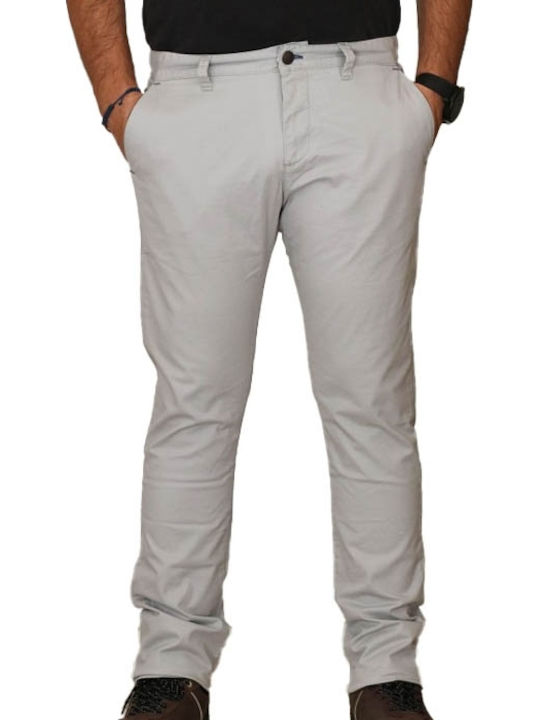 Edward Jeans Nasir-S20 Ανδρικό Παντελόνι Chino Ελαστικό σε Κανονική Εφαρμογή Γκρι