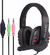 Ovleng X6 Over Ear Gaming Headset with Connection 2x3.5mm Black/Red