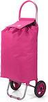 Υφασμάτινο Καρότσι Λαϊκής Πτυσσόμενο Ροζ 32x20x56cm