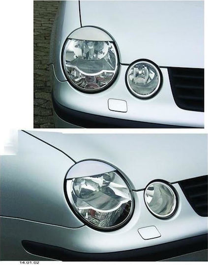 Kamei Front Headlights Eyebrows for Volkswagen Polo 2001->
