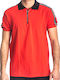 Paco & Co Men's Short Sleeve Blouse with Zipper Red