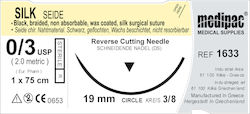 Medipac Silk 3/0 με Βελόνα 19mm Surgical Suture 19mm