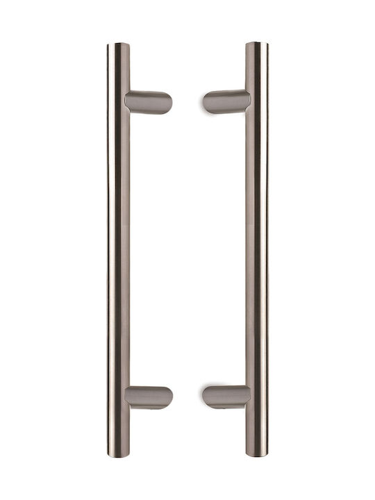 Convex Handle Front Door 1127 S Pair 400mm Inox