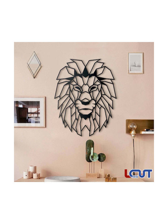 Lcut Wooden Wall Ornament Λέων 75x75cm