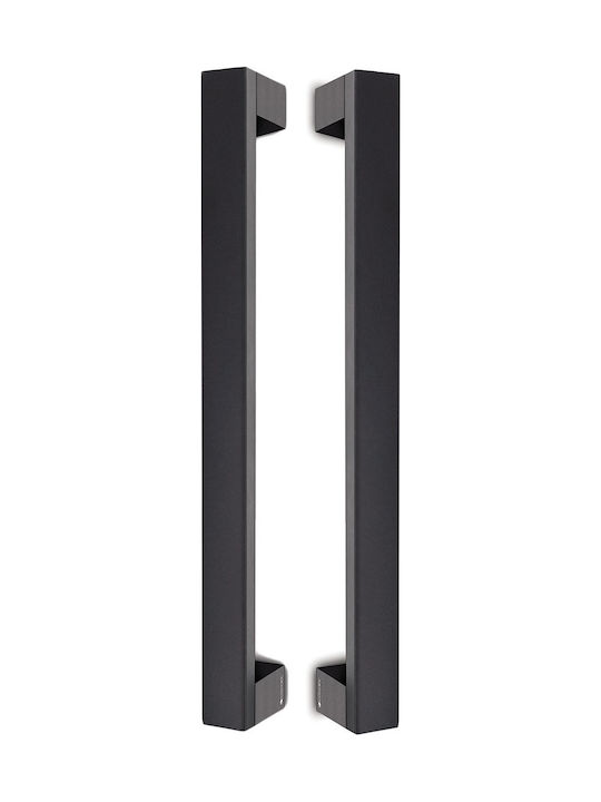 Convex Handle Front Door 989 989-500S19S19 Pair 500mm Black