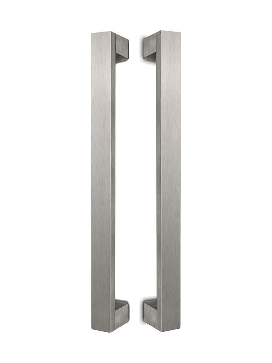 Convex Handle Front Door 989 Pair 500mm Nickel