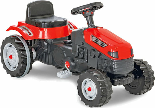 Tractor Pentru Copii Strong Bull De La Picior La Podea Cu Pedale Roșu Pentru 3+ Ani