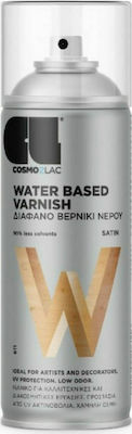 Cosmos Lac Σπρέι Βερνίκι Water Based Varnish με Σατινέ Εφέ Διάφανο 400ml