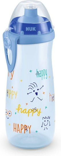 Nuk First Choice Sports Cup Educational Sippy Cup Plastic Blue Happy Blue for 36m+m+ 450ml