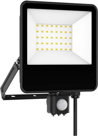 Elvhx Waterproof LED Flood Light 50W Cold White 6500K with Motion Sensor and Photocell IP65
