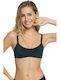 Roxy Underwire Sports Bra Bikini Top with Adjustable Straps Gray