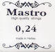 Mastro Single Silver Plated String for Bouzouki Silver Singles F (Fa) No.3 .024"