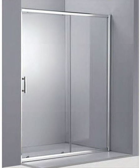 Gloria Dias 2 Shower Screen for Shower with Sliding Door 111-115x185cm Chrome