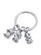 Troika Keychain Three Monkeys Metallic Silver