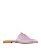 Sante Flat Leather Mules Lilac
