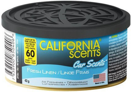 California Scents Air Freshener Can Console/Dashboard Car Scents Fresh Linen 42gr