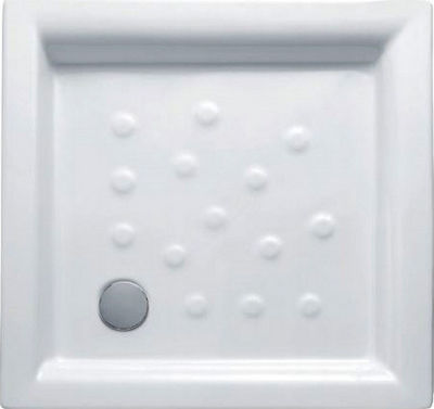 Sanitana Square Porcelain Shower White Anabela 80x80x8cm 54218080