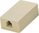 Tele Telefonsteckdose mit Rahmen Einzeln und Aufkleber in Beige Farbe TA-1017K