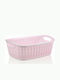 Viosarp Plastic Pink Bread Basket 26.5x20x9.5cm