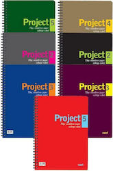 Next Spiral Notebook Ruled A4 3 Subjects Project 1pcs (Μiscellaneous colours)