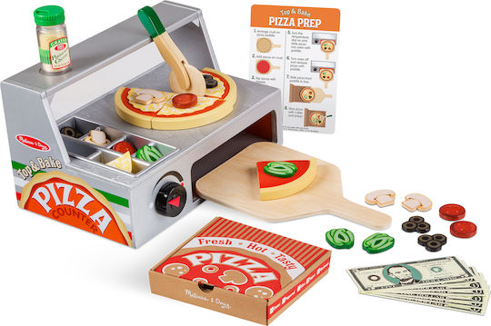 Melissa & Doug Πάγκος Κατασκευής Πίτσας από Ξύλο για 3+ Ετών 34τμχ