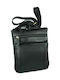 Herren Ledertasche Schulter / Crossbody Schwarz