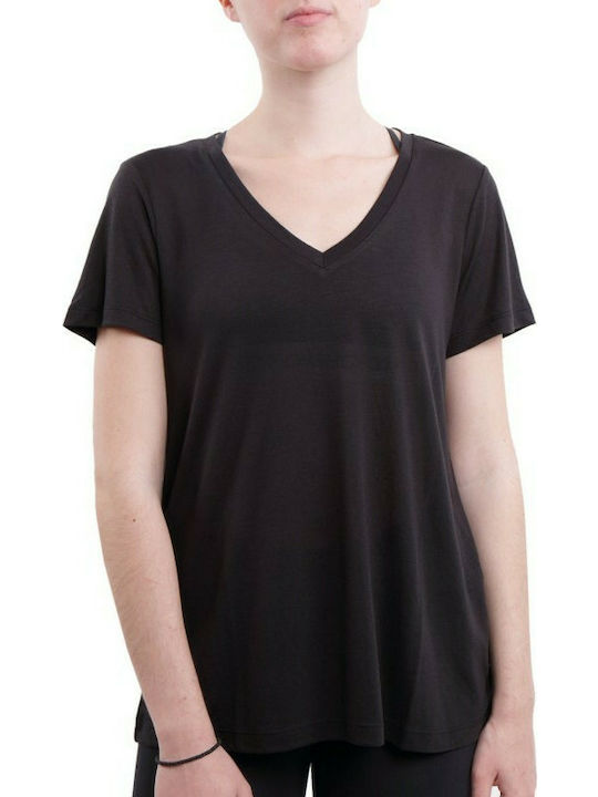 Vero Moda Women's T-shirt with V Neckline Black