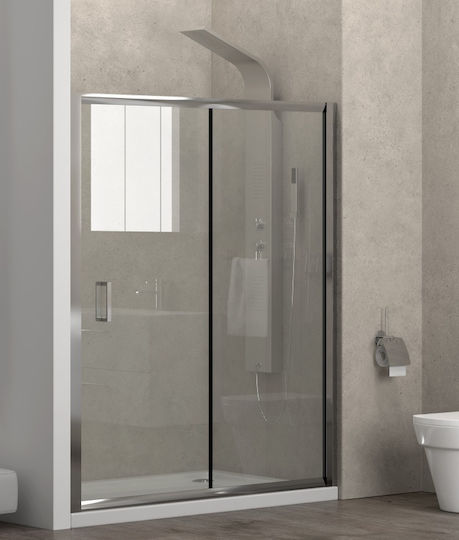 Karag New Flora 500 Διαχωριστικό Ντουζιέρας με Συρόμενη Πόρτα 100x180cm Clear Glass