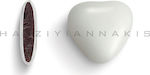 Χατζηγιαννάκης Κουφέτα Καρδιά Μεσαία σε Σχήμα Καρδιές με Γεύση Σοκολάτα Λευκό Ματ 1000gr