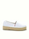 Women's Leather Espadrilles White