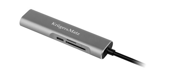 Kruger & Matz USB-C Docking Station mit HDMI 4K PD Silber (KM0390)