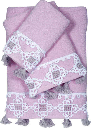 Das Home Bath Towel Set 3pcs 0446 Lilac Weight 500gr/m²