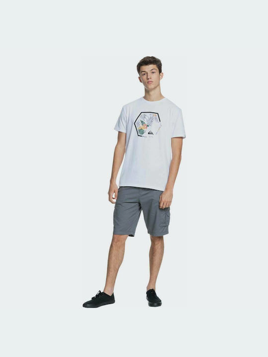 Quiksilver T-shirt Bărbătesc cu Mânecă Scurtă Alb