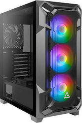 Antec DF600 Flux Gaming Midi Tower Computer Case with Window Panel Black