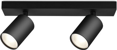 Braytron Doppel Spot mit Fassung GU10 in Schwarz Farbe