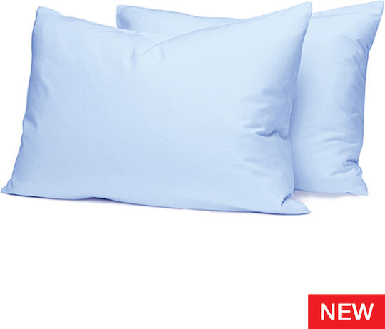 Sunshine Cotton Feelings Pillowcase Set with Envelope Cover 103 Light Blue 50x70cm.