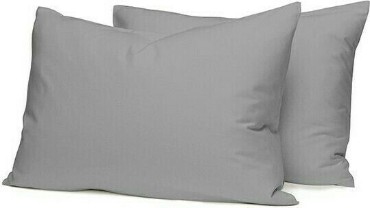 Sunshine Cotton Feelings Σετ Μαξιλαροθήκες με Φάσα 107 Dark Grey 50x70εκ.