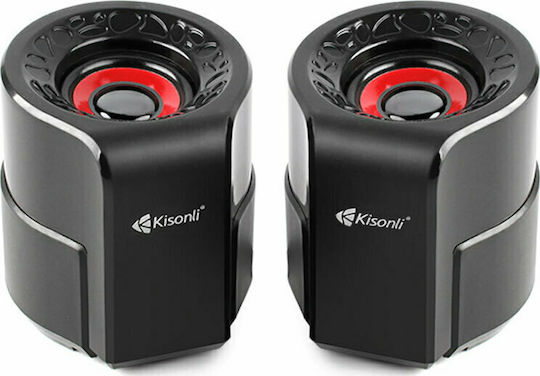 Kisonli A-909 2.0 Speakers 6W Black