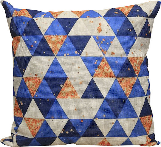 Ilis Home Διακοσμητική Μαξιλαροθήκη 121908 Μπλε 45x45εκ.